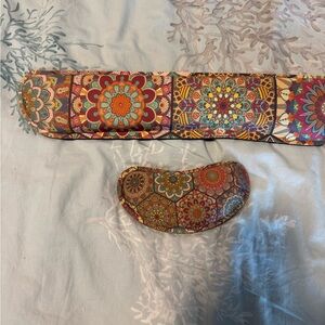 Bohemian printed memory foam computer and mouse pad arm rest